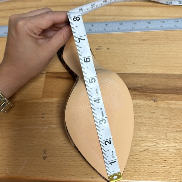 Olivia Jaymes Women's Transparent Leopard Pattern Stiletto Heeled Mule Sandals - Picture 10 of 14